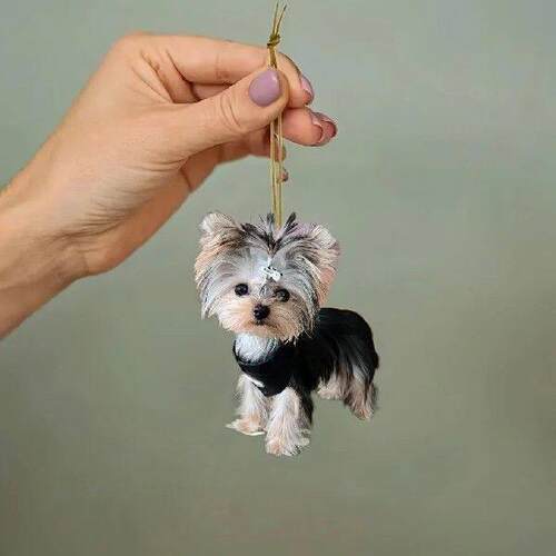 1 Piece of 2D Cute Dog Pendant, Car Rearview Mirror Acrylic