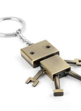 Simple Cartoon Cute Robot Keychn Retro Men and Women Couples