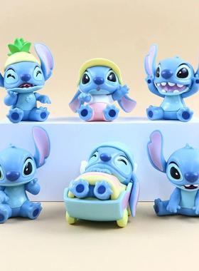 Stitch Figure Blind Box Kawaii Stich Anime Cartoon Car Cake