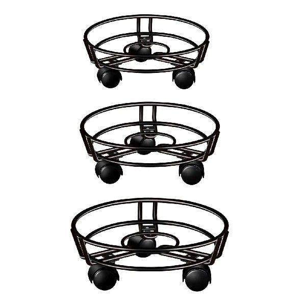 Planter Trolley Balcony Garden Home Rolling Plant Stand Pot