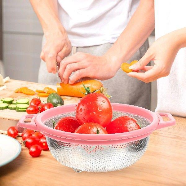 Rice Washing Sieve Basket Kitchen Colander for Drainer