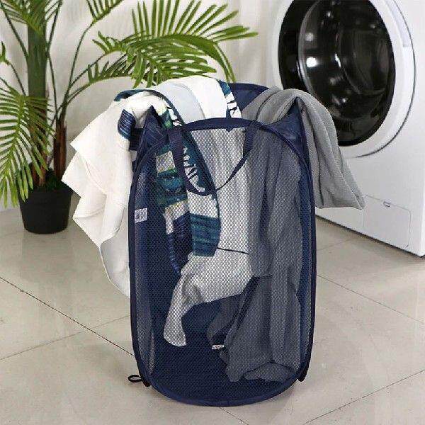 Folding Laundry Basket with Handle Clothes Toy Storage