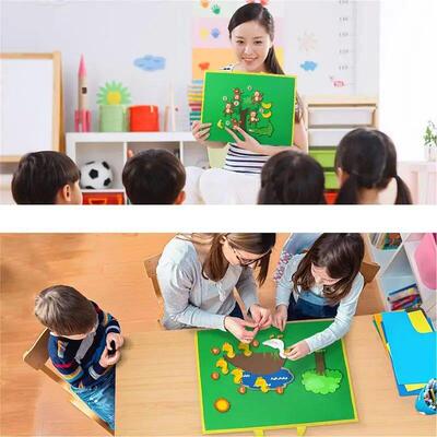Foldable Felt Story Board Montessori Toys Storytelling