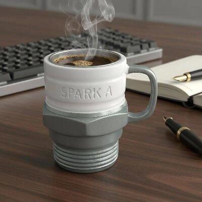 Spark Plug Coffee Mug Automotive Themed Coffee Mug