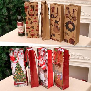 wine and bottle bags Christmas酒瓶袋 Kraft for paper