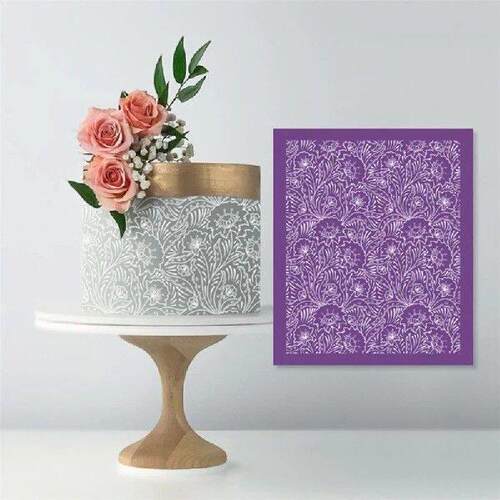 Cake Mesh Stencil Lace Flower Grass Fabric Cake Stencil