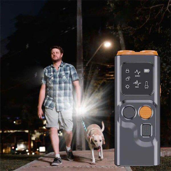 Rechargeable Ultrasonic Dog Repeller w/ High-Frequency LED