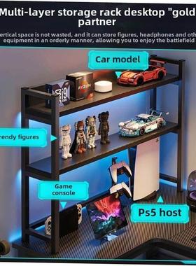 Corner E-sports table Double computer table Desk and bookshe