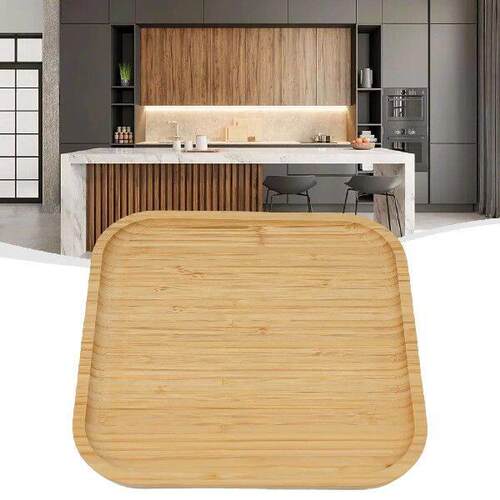 1pcs 20/25/30cm Wooden Serving Tray Square Bamboo Serving
