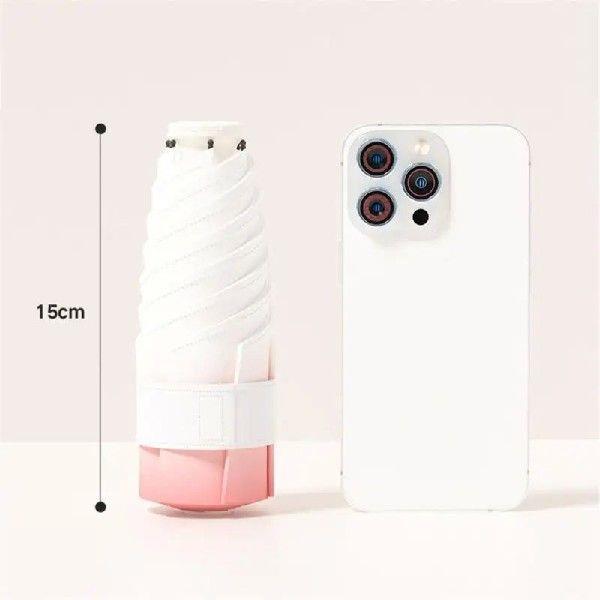 Folding Travel Umbrella 6 Ribs Lightweight Compact Pocket