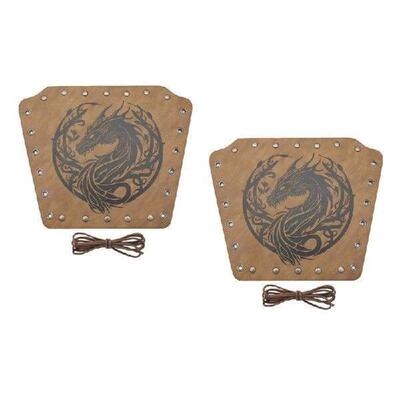Vintage Embossed Dragon Arm Guards Cosplay Costume PU
