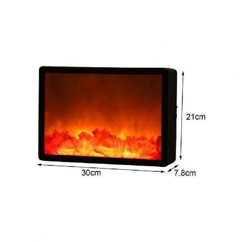 Simulation Fireplace Attractive Romantic Rectangular Lamps