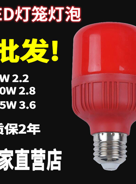 红色 led 节能灯泡笼灯泡红光 e27螺口5W10W/20W灯笼佛像节能灯泡