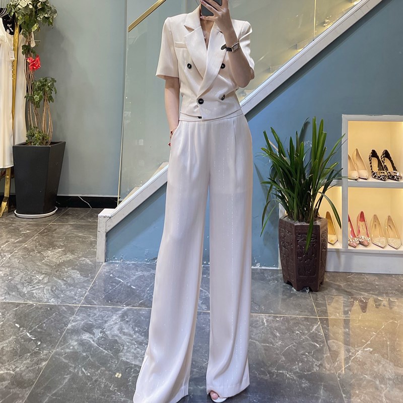 休闲时尚套装女秋季2023新款高端气质女神范小西服两件套洋气减龄