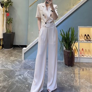 休闲时尚套装女秋季2023新款高端气质女神范小西服两件套洋气减龄