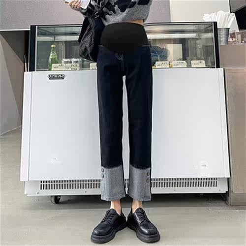 孕妇裤子牛仔裤女春秋款外穿加绒加厚秋冬时尚小脚打底裤秋季秋装
