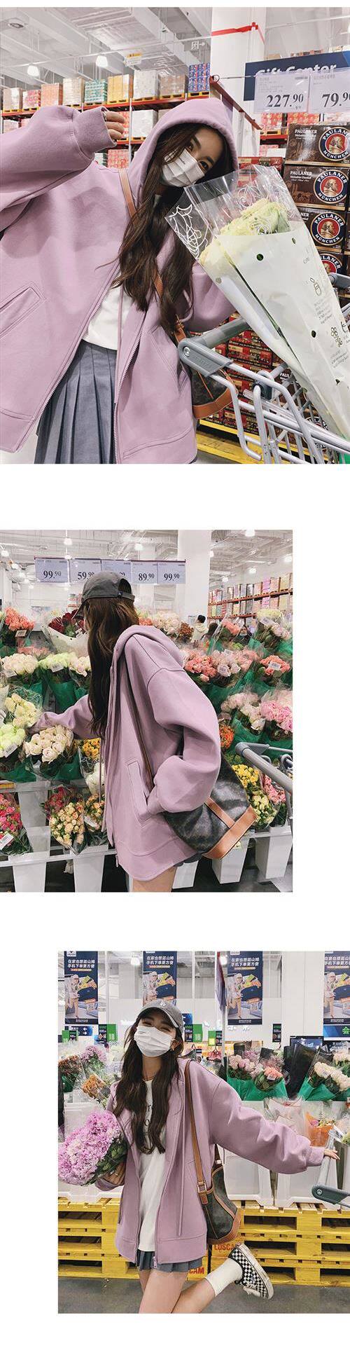 小个子孕妇装春装卫衣外套春秋外穿春季新款宽松孕晚期遮肚子开衫