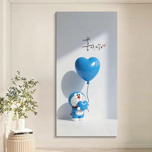 自贴玄关装饰画走廊过道立体墙贴纸壁画客厅入户门遮挡贴画o37