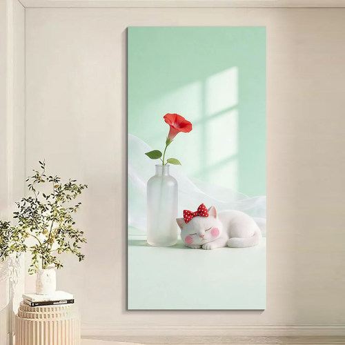 自贴玄关装饰画走廊过道立体墙贴纸壁画客厅入户门遮挡贴画o46