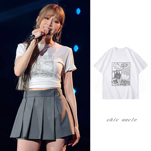 夏季新款正肩设计感宽松纯棉上衣