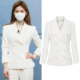 许我耀眼赵露思同款 子两件套女 外套气质休闲西裤 职业套装 白色西装