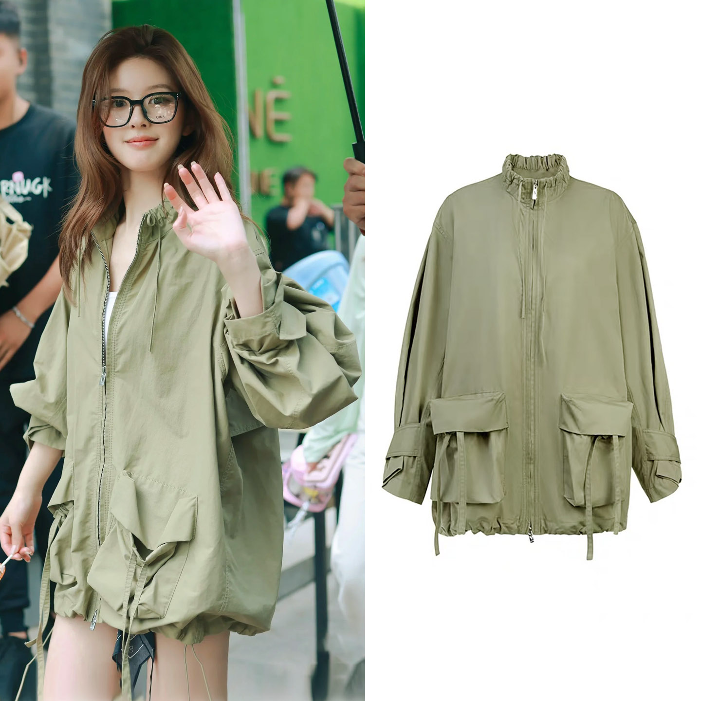 【现货高品质】赵露思风衣外套秋