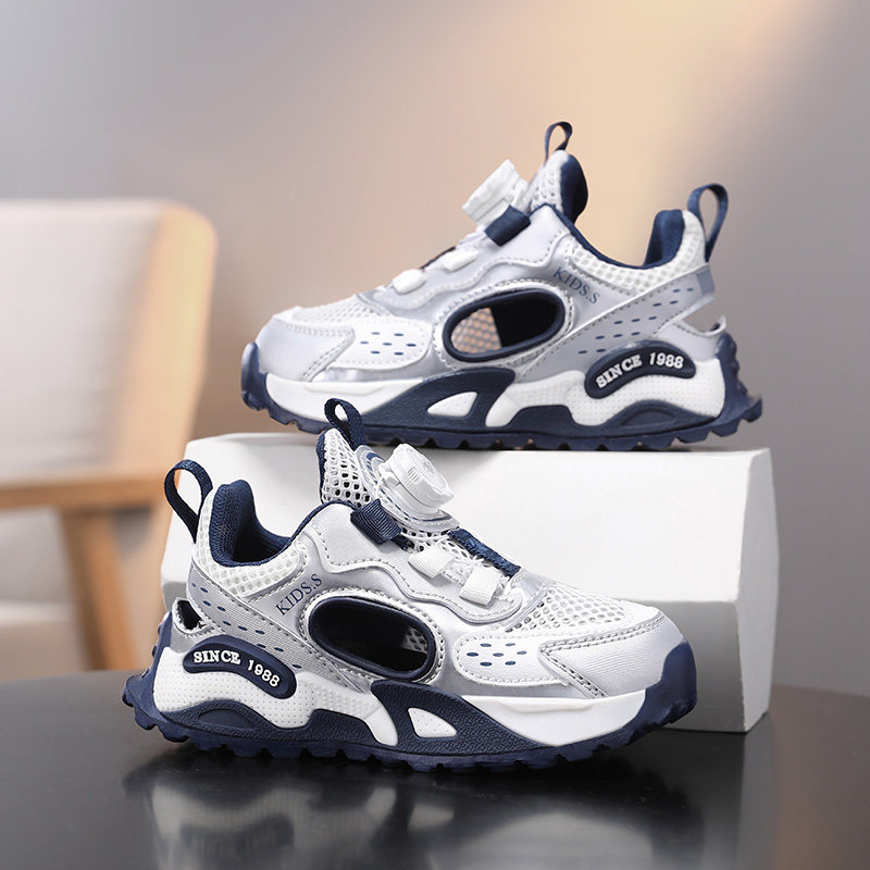 童鞋儿童运动鞋2026夏季新款透气网面鞋子单网镂空包头男童框子鞋