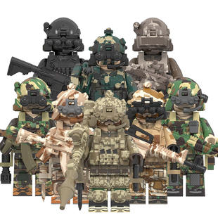兼容国产军事积木人仔WM6147阿尔法部队海豹雪豹突击队三角洲部队
