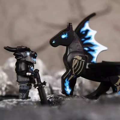 适用于乐高抽抽乐人仔积木龙与地下城亡灵龙骑士飞马坐骑拼装玩具