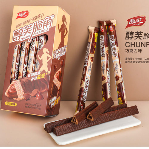 醇芙脆角巧克力夹心果仁能量三角