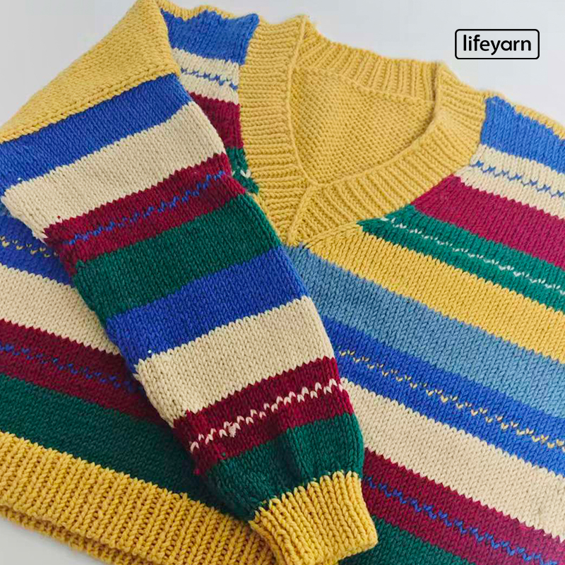 悦简约复古提花毛衣材料包