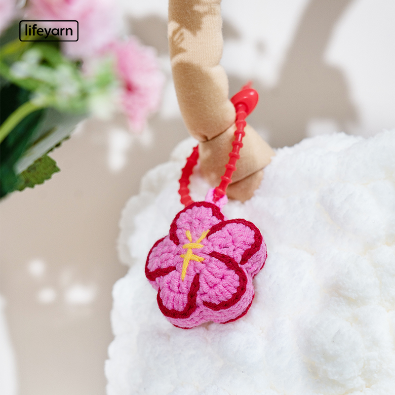 lifeyarn新品可可新年蛇年小物玩偶材料包钩针收纳盒红色气氛编织