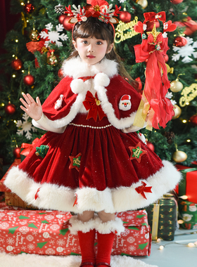 中小童连衣裙冬装2025新款春秋装洋气洛丽塔公主裙小女孩学院风裙