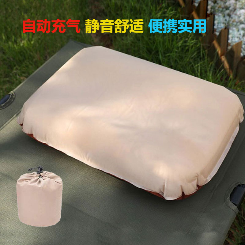户外露营便携充气低枕海绵枕