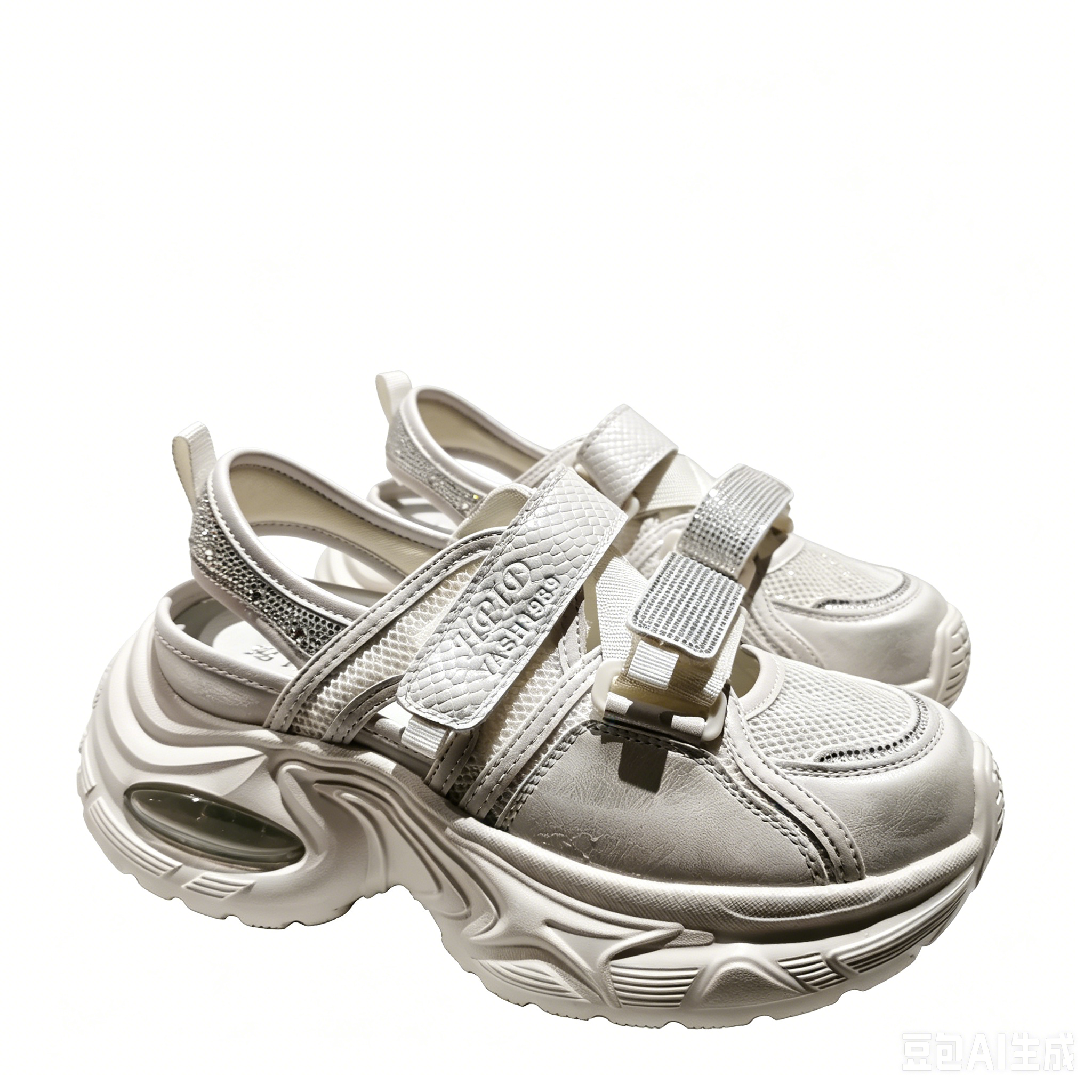 【好物限量购】重工气垫底老爹鞋女厚底后空夏天老爹5CM