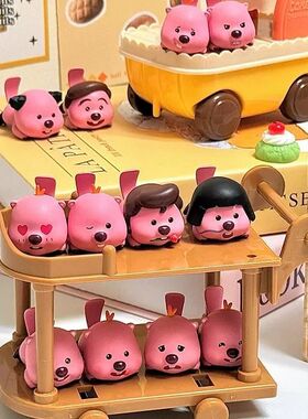 MINISO名创优品LOOPY系列趴姿粒粒盲盒摆件潮玩手办露比摆件礼物