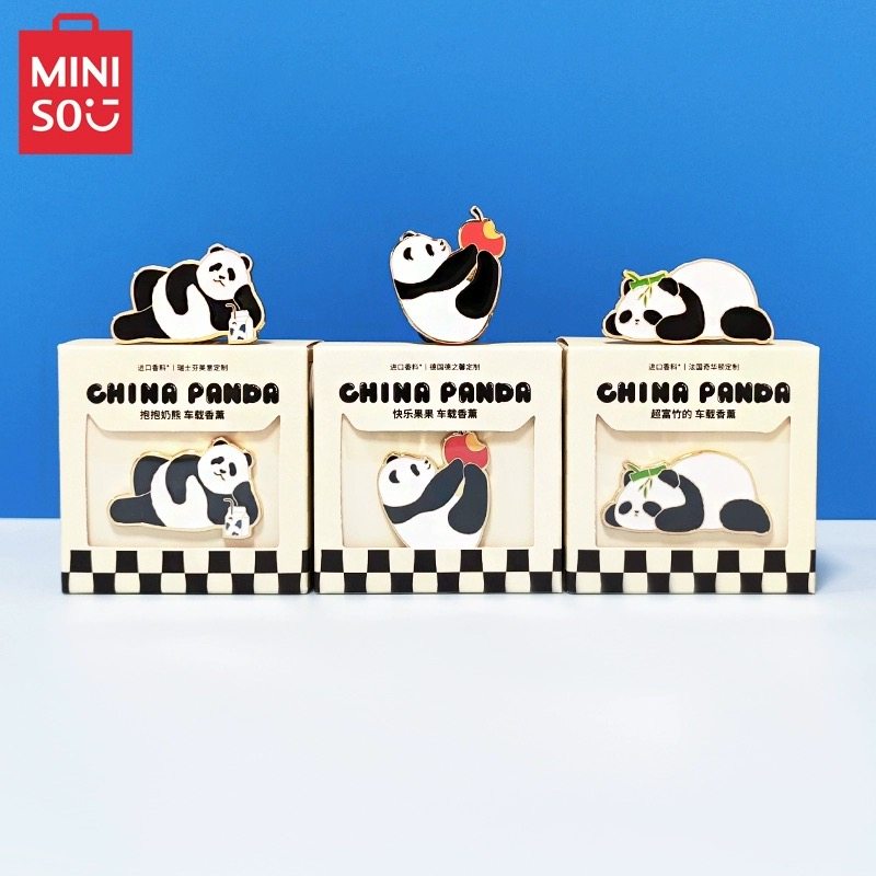 MINISO名创优品中国熊猫出风口车载香薰可爱持久留香汽车固体香氛,模玩/动漫/周边/娃圈三坑/桌游,动漫水杯/居家/百货,淘宝优惠券,粉丝福利购,淘宝优惠卷