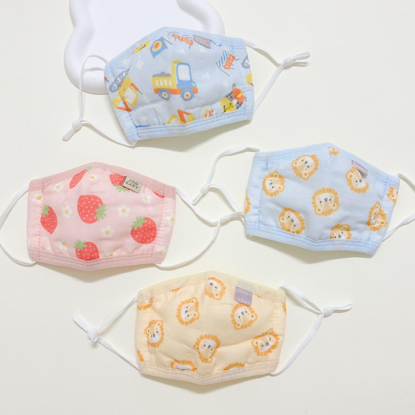 宝宝口罩秋冬季0到2岁婴幼儿纱布棉防风保暖面罩儿童可爱印花脸罩