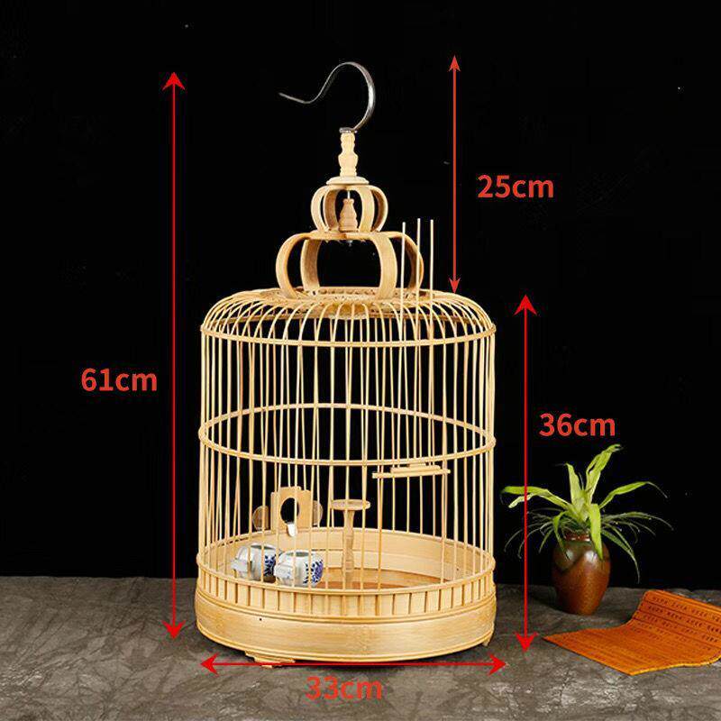 特价包邮精品百灵鸟笼竹制鸟笼竹子鸟笼竹鸟笼竹节鸟笼百灵鸟笼子