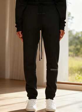 官网正品essentials裤子长裤男女加绒反光fog复线卫裤束脚裤潮牌