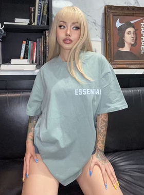 官网正品essentials短袖t恤男女SS23新款FOG复线美式潮牌重磅反光