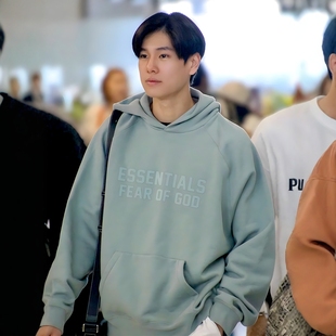 官网正品 男女植绒FOG复线重磅SS23外套潮牌 essentials卫衣连帽衫