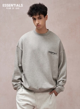 官网正品essentials卫衣圆领男女情侣植绒美式FOG复线重磅SS22潮