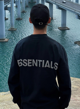 官网正品essentials长袖t恤男女反光情侣美式打底衫花卉潮FOG复线