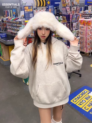 Official Website Genuine Essentials Sweatshirt Unisex Hoodie Flocked Long-Sleeve Jacket Fog Multi-Line Ss22 Trendy Brand