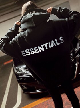 正品essentials卫衣连帽衫男女外套潮牌fog复线3M反光FW19款美式