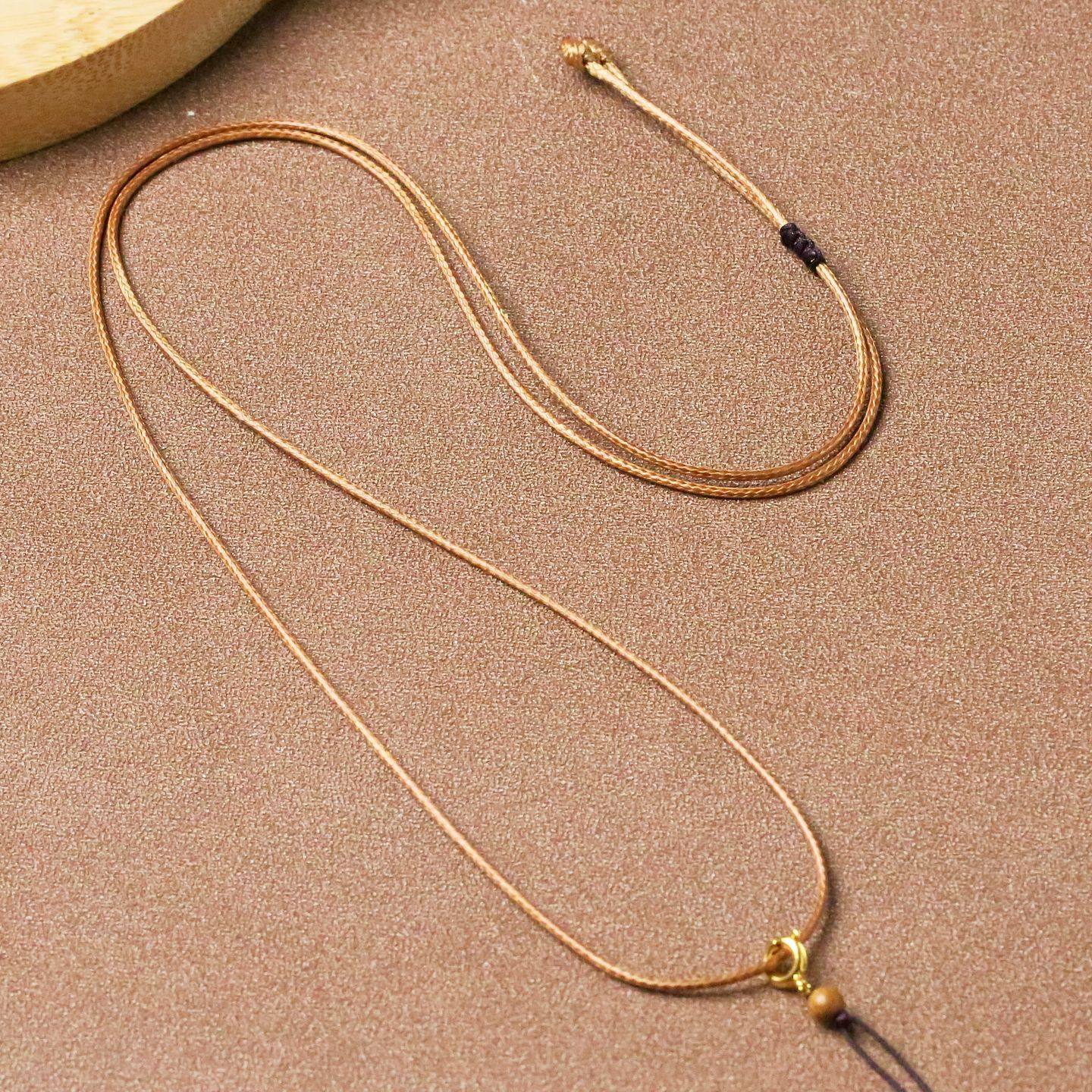 蜡皮项链绳防水编织绳黄金吊坠挂绳挂脖平安扣蜜蜡佛玉坠挂件绳子