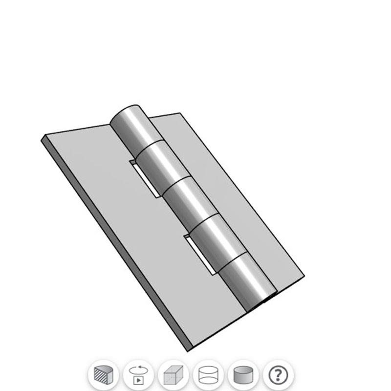 HHSY40/50/65/75/90/100 304不锈钢焊接蝶形铰链 无孔合页折页