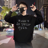 Y336/P78控108秋季痞帅小伙双层领连帽卫衣美式字母长袖打底黑首，男装T恤，星座305B