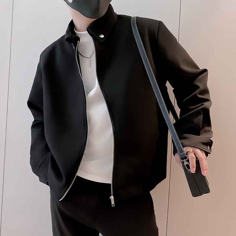 JK314/P108控148秋季小伙美式痞帅飞行员立领夹克短款外套男米首1,男装夹克,星座305B